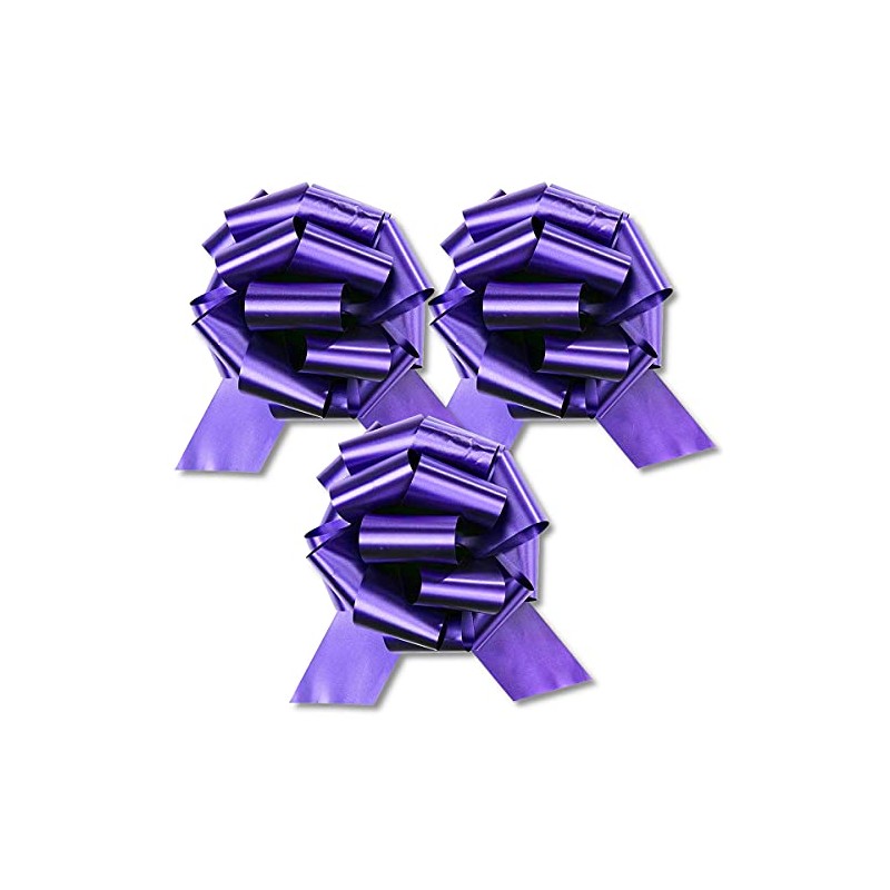 Large Purple Bow for Easter Basket - InstaBows 3 Pack