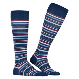 FALKE Men's Microblock M Kh Cotton Long Patterned 1 Pair Knee-High Socks, Blue Royal 6000, 8.5-9.5
