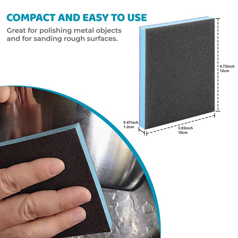 FunnAura 18 Pcs Sanding Sponge Blocks Set, 60/80/100/120/150/180/220/280/320 Flexible Sanding