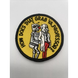 How Does That Grab Ya Professor Vintage Patch NOS Hot Rat Rod Biker 80s 70s Fun
