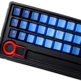 Gradient Color Keycap 37 PBT Double Shot Injection Backlit Keycaps Replacement for Cherry/ikbc/NOPPOO/Ducky Mechanical Gaming Keyboardsï¼Deep Sea Gradient Color