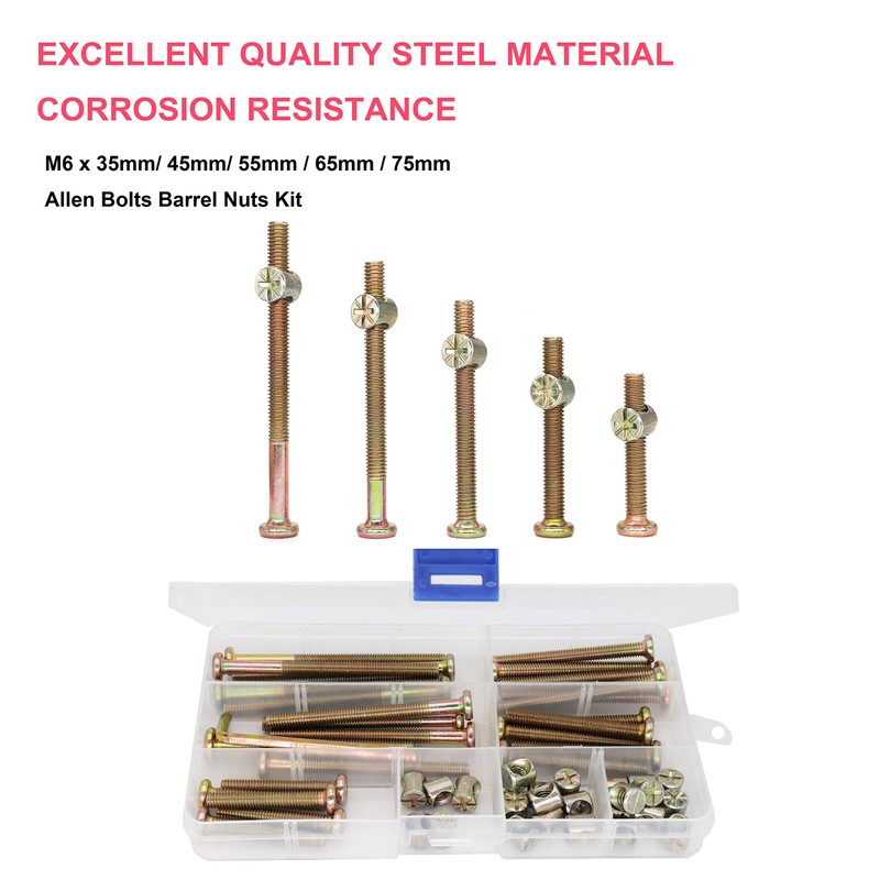 Simmons Crib Parts Hardware Replacement Kit, cSeao 25-Set Hex Socket