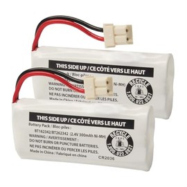 Cerepros 2-Pack BT162342/BT262342 2.4V 300mAh Battery Packs for VTech Cordless Phone