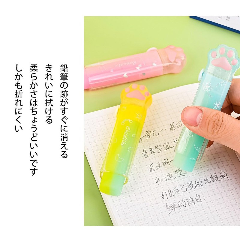Akkerds Eraser, Glitter, Dedicated for Elementary School Students, Clean Idea,