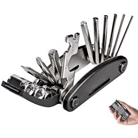Bicycle Tool, Portable, Multi-Tool, Portable, 16-in-1 Tool Set, Allen Wrench, Screwdriver, Socket, Multi-functional, Foldable, Convenient to Carry, Tool, Outdoor Work, Touring, Road Bike