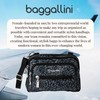 Baggallini womens Triple Zip Bagg Convertible Cross Body, Pewter Floral,