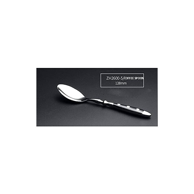HOMECHAN 20-Piece Vintage Silverware Set with Black Bakelite Handles -