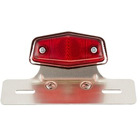 Kijima 218-3028 Motorcycle Parts Mini Luca Tail Lamp with Aluminum Plate G18 12V 18/5W General Purpose Red