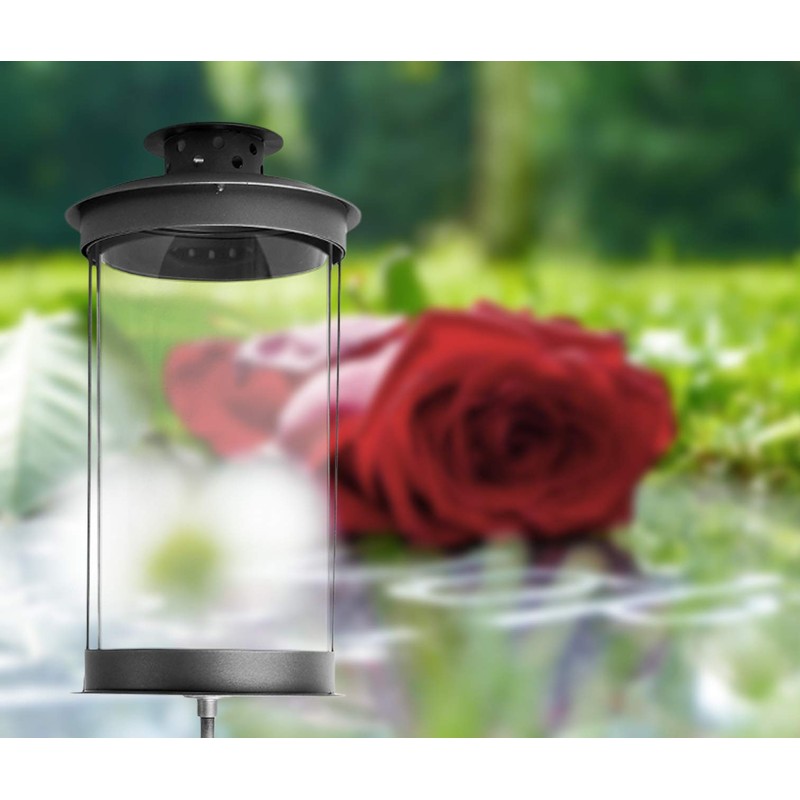 Lantern on pole, 15 cm high, 8 cm diameter, garden