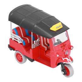 Cryfokt Thai Tricycle Alloy Tuck Tuck Car Model Toys, Pull Back Kids Vehicles Toys for Children 3 Years and Up, Durable and Cute Birthday Gift (Red)