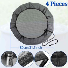 Rain Butt Cover 80 cm, Pack of 4 Rain Butt Net, Fly Screen, Rain Butt Cover, Rain Butt Net for Rain Butt, Against Mosquito Larvae in Rain Butt