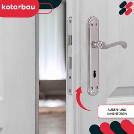 KOTARBAU® Door Handle 90 mm BB Door Handle with Rosette Silver Decorated Retro Handle Set Door Handles Interior Doors Door Fittings Door Handle Set