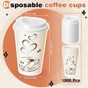 1000 Pack 12 oz Disposable Coffee Cups with Lids, Paper