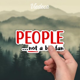 (3Pcs) People Not A Big Fan Sticker Funny Sarcastic Quotes Humorous Anti-Social Vinyl Decal for Tumbler Laptop Kindle Water Bottles Books Phone - Size 3x1.5 Inches