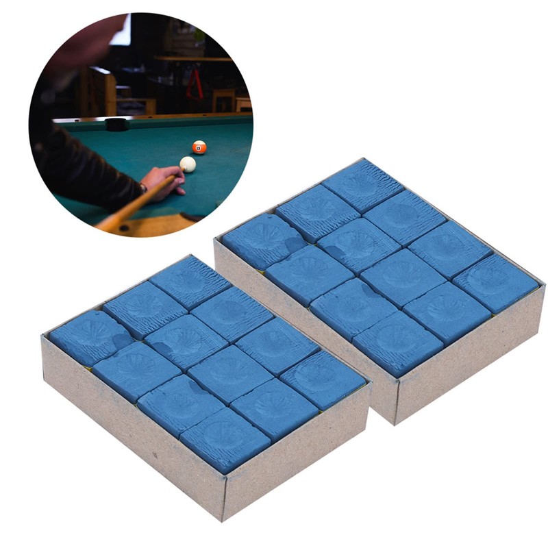 QANYEGN 24pcs NoSlip Cues Tip Chalk, Pool Chalk Cubes, Cues