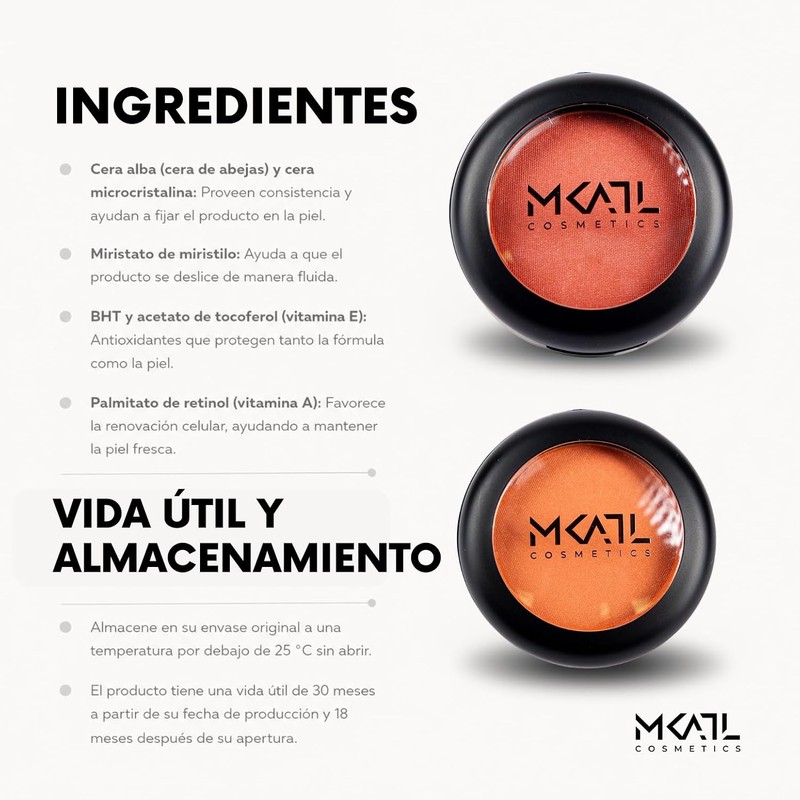 Rubor En Polvo Profesional Makeup Atelier PR025, Acabado Sedoso Natural,