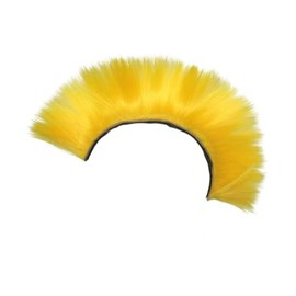Mohawk for Helmet Wigs Motorcycle Helmet Universal Reusable Motorcycle Accessories Bicycle Snowboarding Cycling Skiing Biking Helmets Decoration Accessories (Yellow)