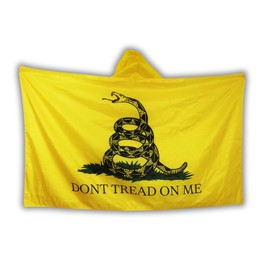 Primary Shipments Don't Tread On Me Hooded Body Flag - Wearable Gadsden Body Flag with Hood and Finger Loops