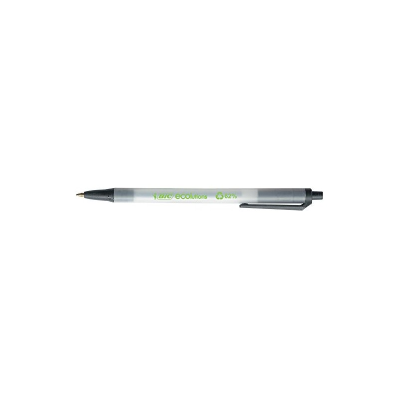 BIC Clic Stic - ballpoint pens (Clip-on retractable pen, Black,