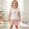 eqenkely Vestiti per Neonata Senza Maniche Top+Shorts Stampato 2 Pcs