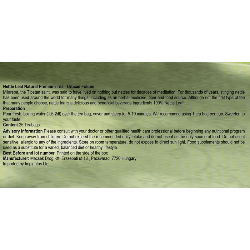 Nettle Leaf Herbal Natural Premium Tea - Urticae Folium -