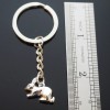 Unbranded 3D Cute Bunny Rabbit Cottontail Silver Pendant Charm Keychain