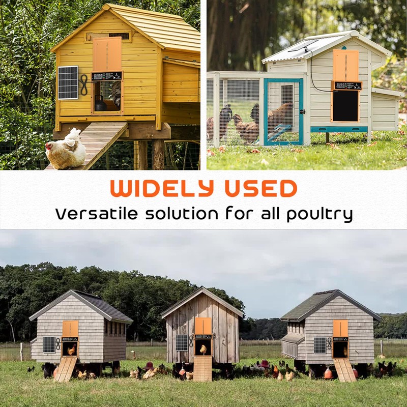 Asfrost Automatic Chicken Coop Door Solar Powered Automatic Chicken Door