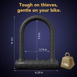 Bike U Lock,20mm Heavy Duty Combination Bicycle D Lock Shackle 4ft Length Security Cable with Sturdy Mounting Bracket and Key Anti Theft Bicycle Secure Locks