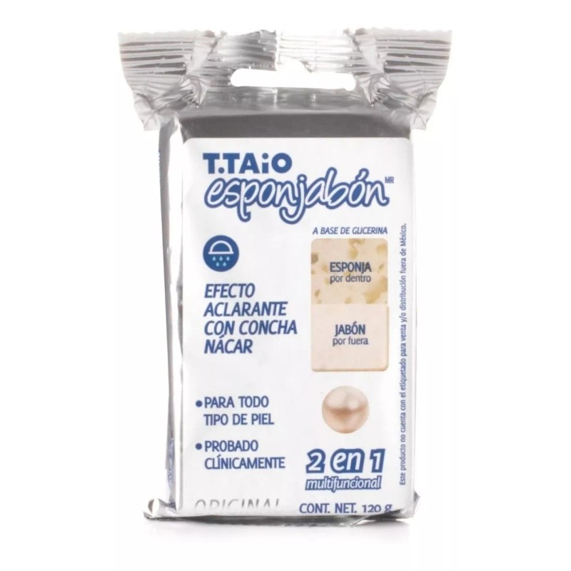 T.Taio Esponjabón Aclarante Con Concha Nácar 120g T.taio® 3 Pzas