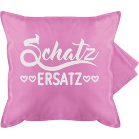 Cushion Cover - Valentine's Day Pillow Ideas - Treasure Replacement - Gift for Women Treasure Replacement Gifts for Men for Him Her Partner Love Couples - 50 x 50 cm - Pink - Half Year