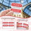 L LIKED 250 Raffle Tickets Rolls, Red (4 Color Selection),Double