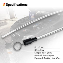 EWK 3.5 x 4.5 mm Slim Hose for 6.5L 10.5L 15L Pneumatic/Manual & Manual Oil Changer Vacuum Fluid Extractor Pump