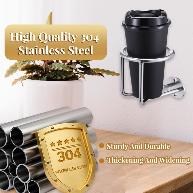 cobee 2 Pack Boat Cup Holders, Thickened 316 Stainleess Steel