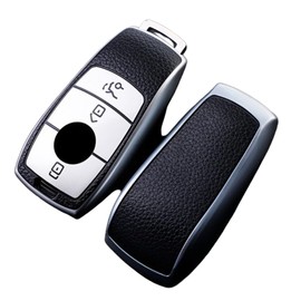 KUNIO Key Case Suitable for Mercedes A B C E S G Class GLC CLE GLB CLA W177 W247 B200 W205 S63 AMG A200 MS Keyless Protective Case TPU Key Cover Key Case 3 Buttons Silver