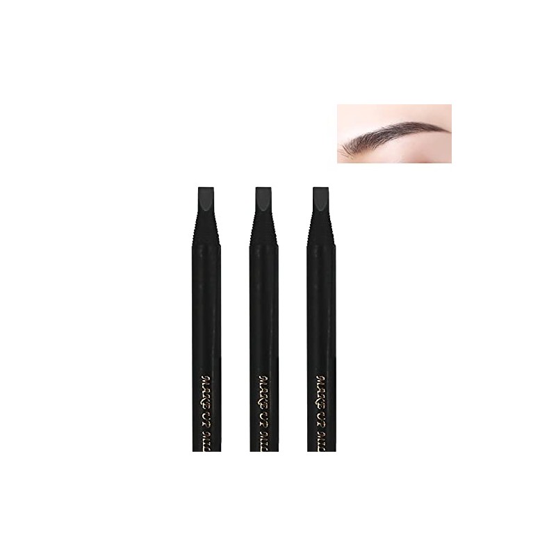 Pack of 6 Colourful Peel-Off Eyebrow Pencil with Brush Tattoo