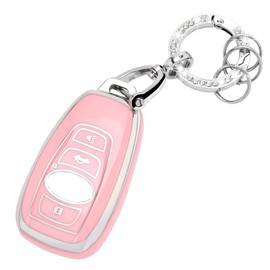 Funda para llavero Subaru – Funda de TPU suave con llavero brillante para Ascent BRZ Crosstrek Forester Impreza Legacy Outback WRX STI Smart Key