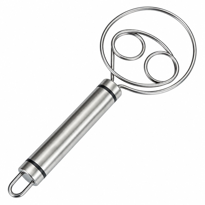 Stainless Steel Dough Whisk for Bread & Baking –Manual Dough