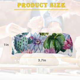 Cactus Flower Cloth Covers for Sourdough Starter Jars, Heat Preservation to Increase Fermentation for Bread Sewn Cloth Cover for Sourdough Starter（5 Pack）
