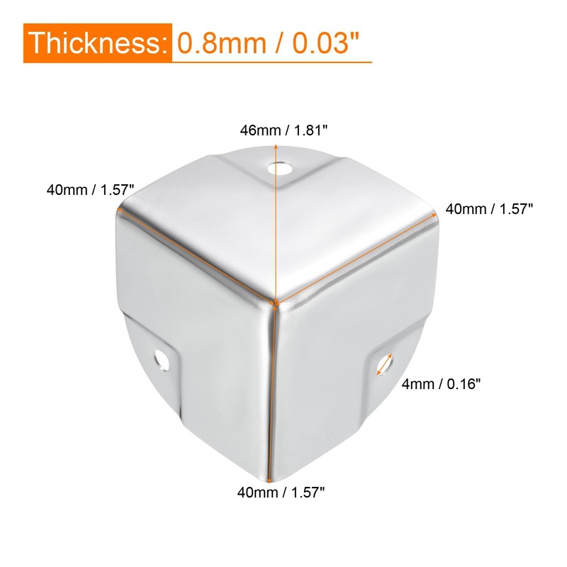 QUARKZMAN Metal Box Corner Protectors Box Edge Protection Protector 40
