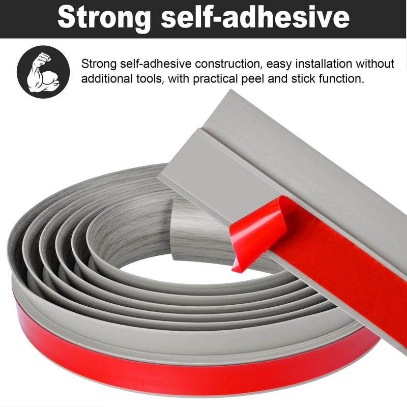 20Ft Carpet Floor Transition Strip, Self Adhesive Floor Edging Trim