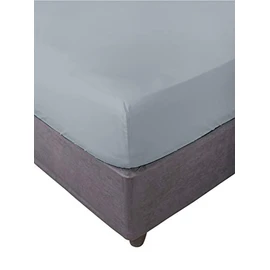 Miracle Home Fitted Sheet, Elastic, Soft, Comfortable, Anti-Pilling. Cotton 50% 50PercentPolyester. Gray. 180 x 200 cm, Polyester