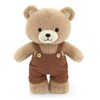 JamieCare 12" Plush Teddy Bear Soft Beige with Brown Corduroy