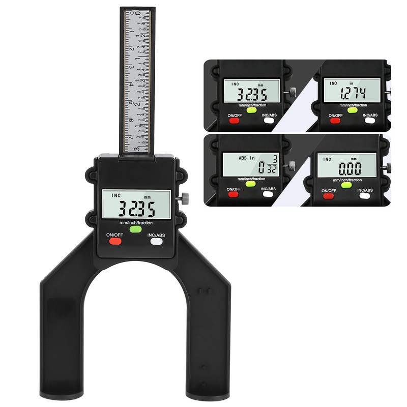 0‑80mm Professional Electronic Digital Depth Gauge DIY Woodworking Ruler Height