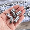 M8 Threaded Inserts for Wood, 100 Pcs - Flanged Hex
