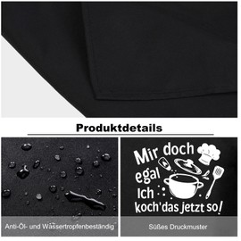 upain Apron Kinder-Mir doch egal ich koch` das jetzt so Children's Apron Girls Boys Funny Cooking Apron with 2 Pockets Gift for Kitchen Cooking Baking Painting, Mir doch egal ich koch das jetzt