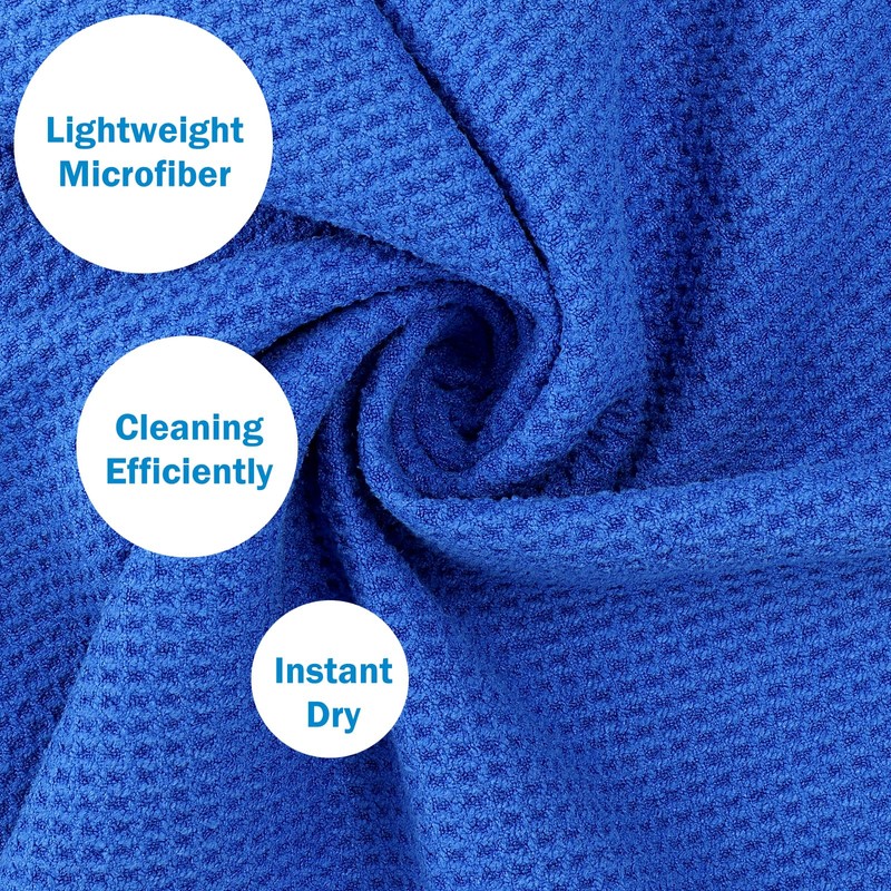 [3 Pack]Microfiber Golf Towels (40x40cm) with Carabiner Clip & Hook,