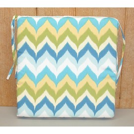 Buffaloe Creek Sales Outdoor Patio Seat Pad ~ Zigzag Spa Grandin Road ~ 16.5" x 16.5" x 2.5" **New**