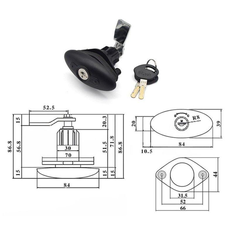 stellar seizan Garage Lock Cabin Lock Baggage Door Key Lock