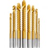 Titanium Coated HSS Twist Drill Bits - 6pcs 3-8mm Serrated