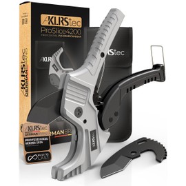 KLRStec ProSlice 4200 Professional PVC Pipe Cutter Set (42mm / 1-5/8") Ratchet Pipe Cutter for PVC, PE, PP & Plastic Pipes